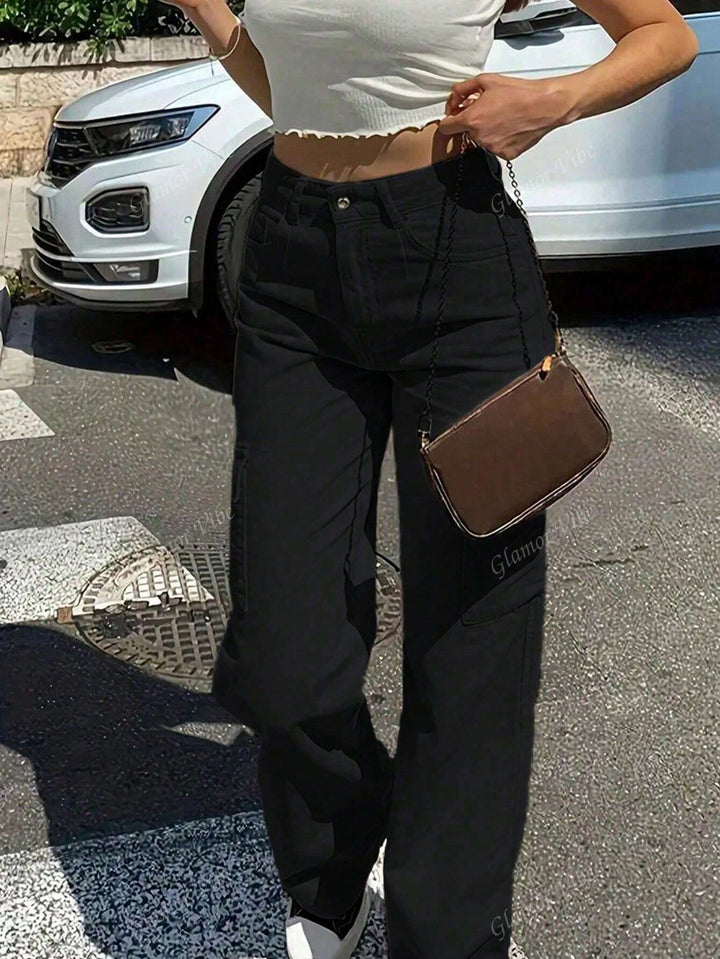 Women's Cargo Pants – Retro Style with Side Pockets