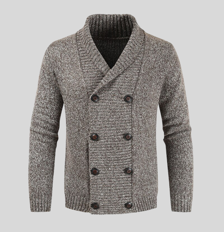 Men’s Shawl Collar Button-Front Cardigan