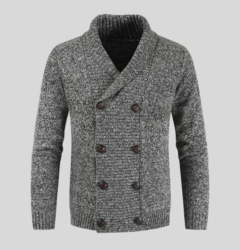 Men’s Shawl Collar Button-Front Cardigan