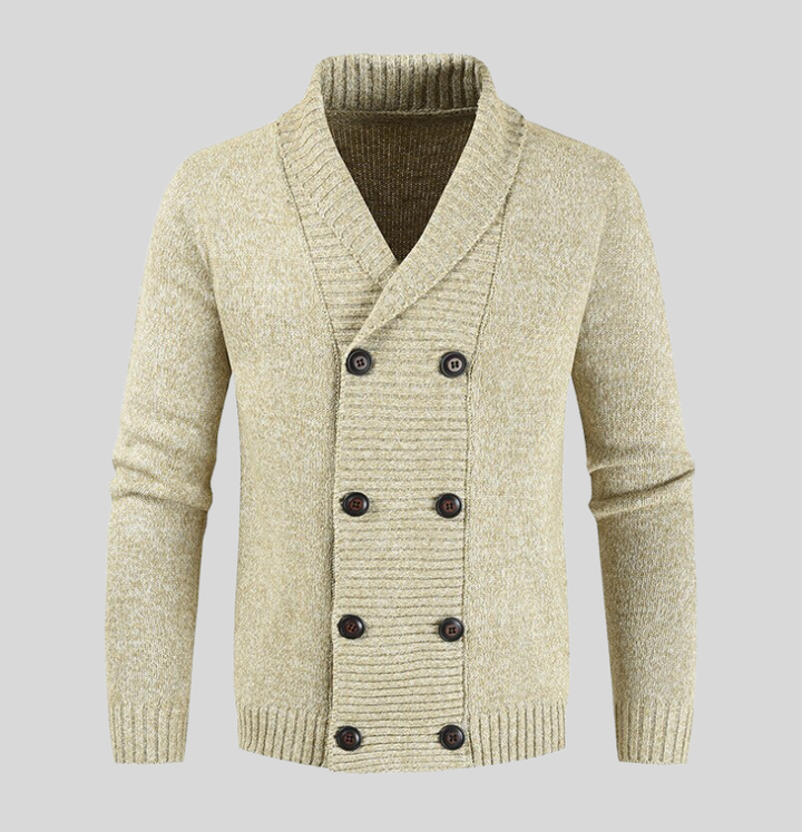 Men’s Shawl Collar Button-Front Cardigan
