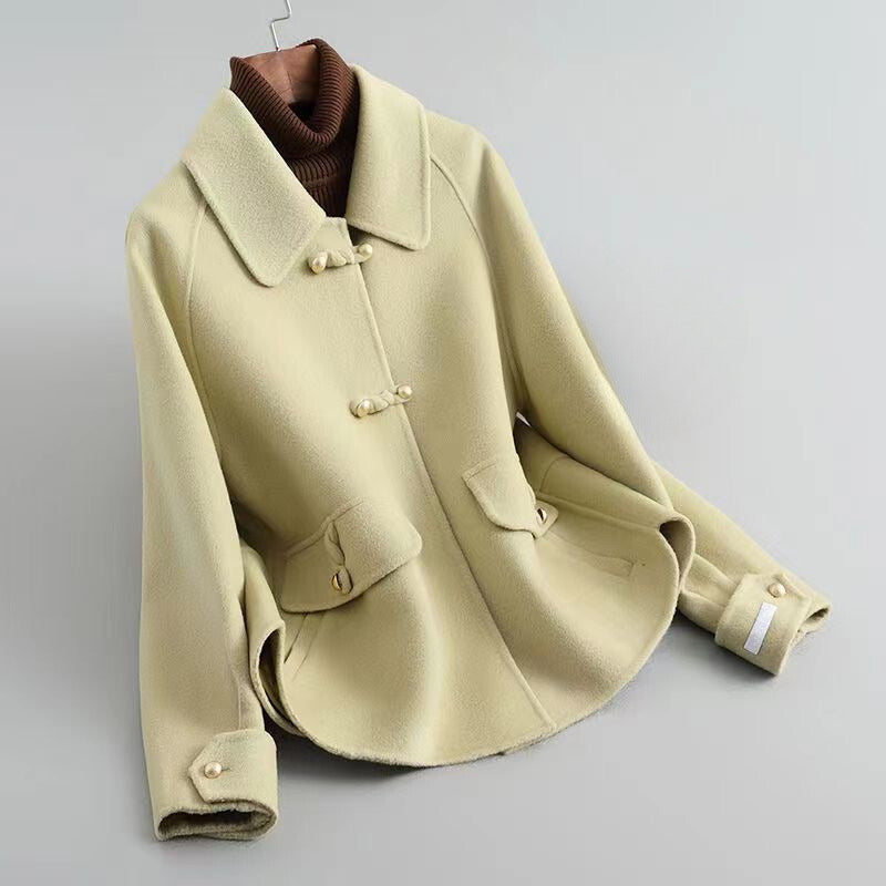 Womens Coat with Decorative Buttons