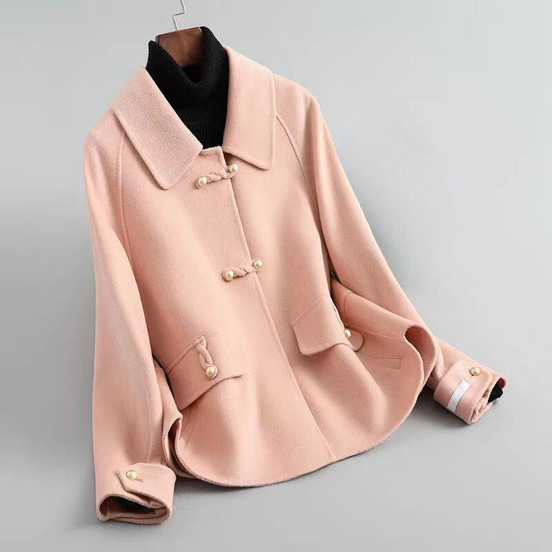 Womens Coat with Decorative Buttons