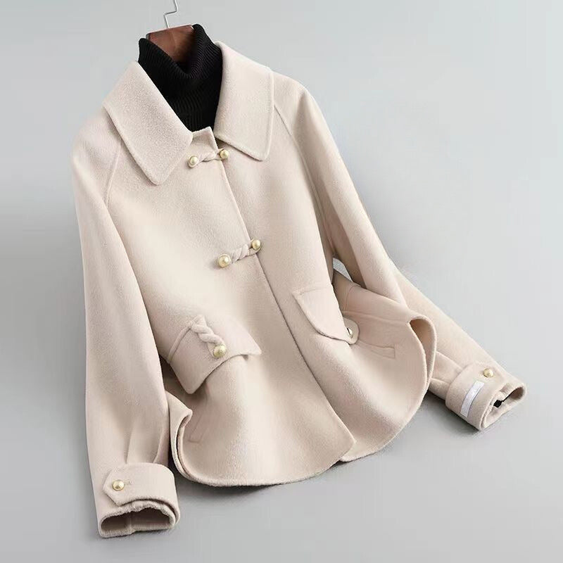 Womens Coat with Decorative Buttons