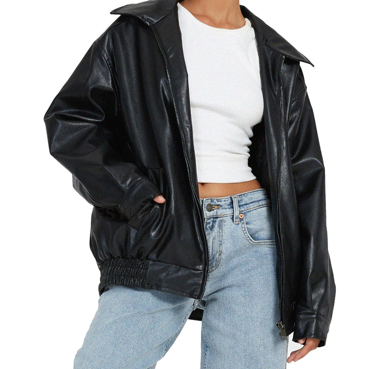 Womens Jacket with Zipper Closure