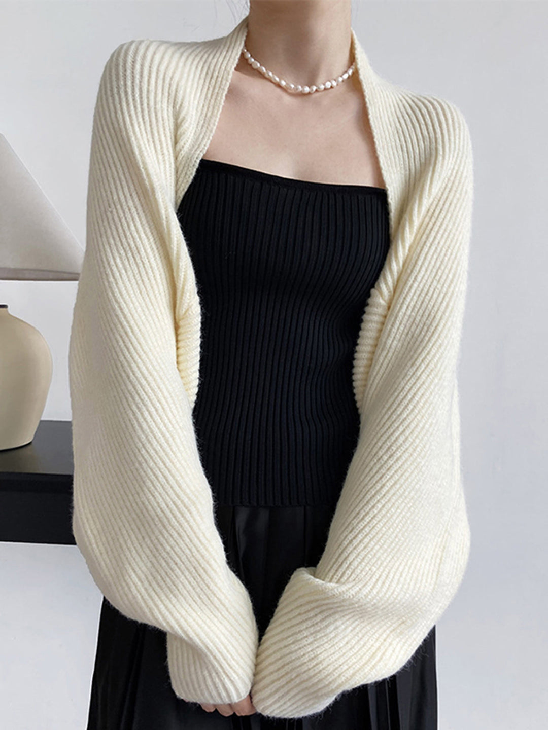 Women’s Shrug Sweater with Open Front
